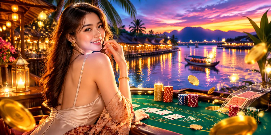 Permainan baccarat dalam suasana gaya Malaysia dengan elemen tempatan